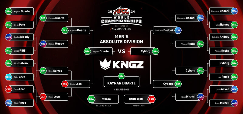ADCC 2026 men's absolute division bracket featuring the world's best no-gi grapplers