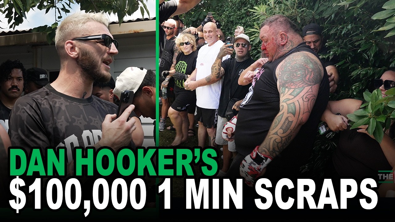Bare knuckle tournament fighters wearing MMA fight shorts and rashguards