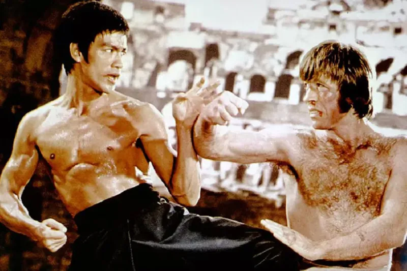 Chuck Norris vs Bruce Lee iconic Colosseum fight scene