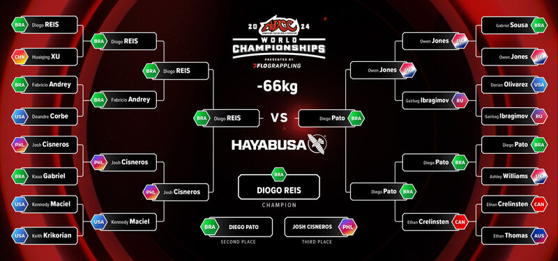 ADCC 2024 world championship bracket results showing qualified grapplers