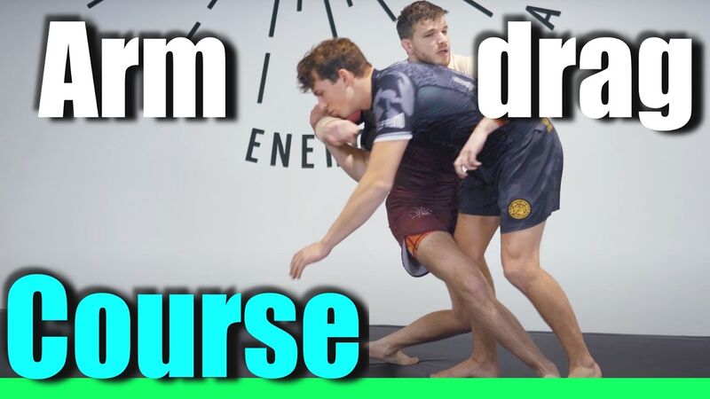 Arm drag no-gi angle created by stepping outside