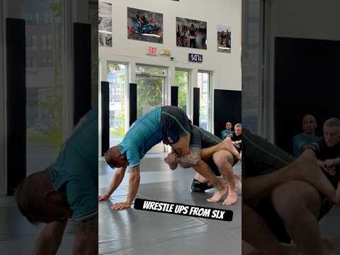 Single leg X wrestle up BJJ transition in no-gi grappling