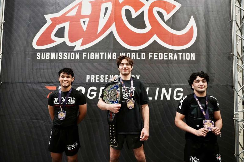 ADCC West Coast Trials 2026 men's 66kg podium no-gi grappling