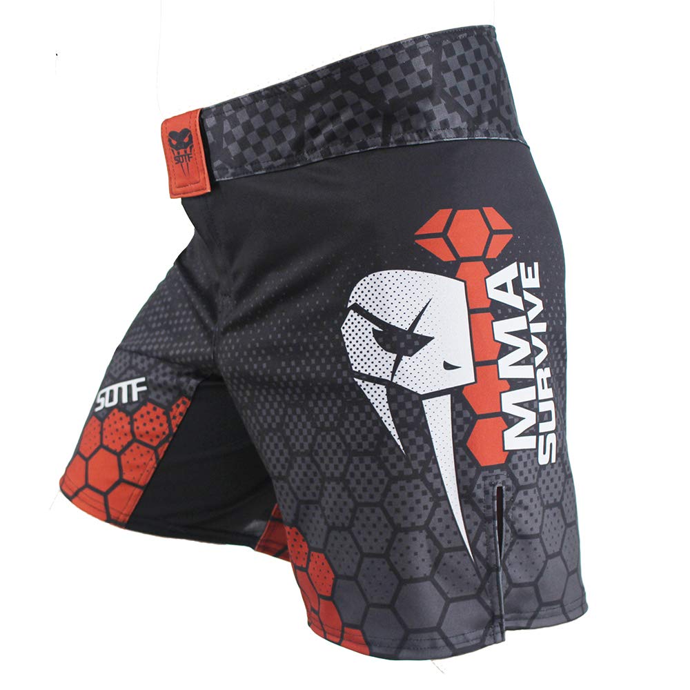 SOTF Boxing Shorts for Men Training Fight Shorts Men MMA BJJ Shorts No Gi