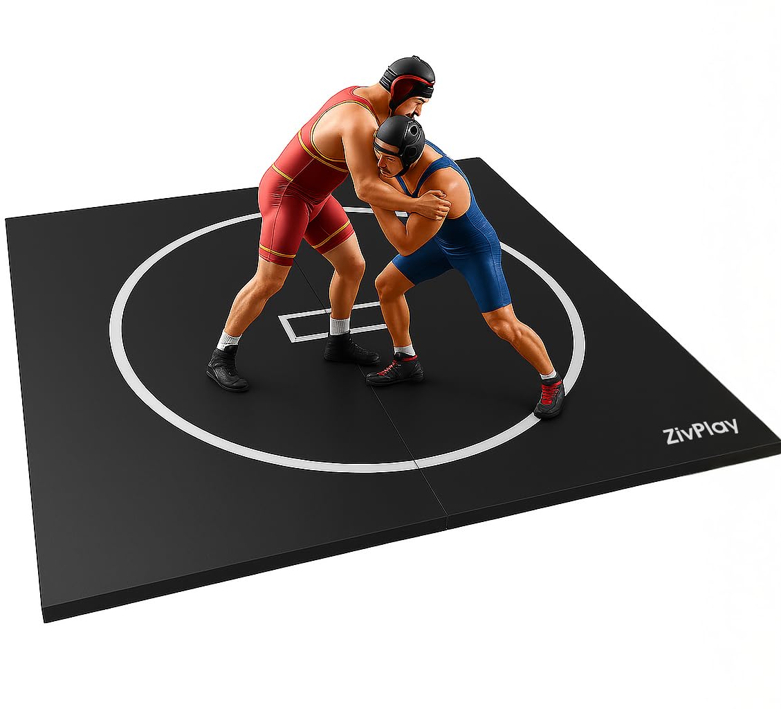 Wrestling Mat for Home 10x10 Feet MMA Mat to Practice BJJ Jiu Jitsu Judo Grappling Boxing Taekwondo with 3cm Foam Protecti...