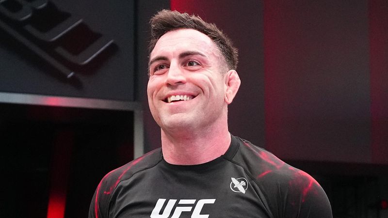 Mason Fowler smiles in the UFC BJJ Bowl ahead of his title defense at UFC BJJ 9