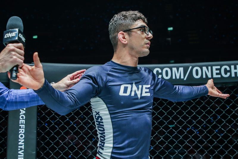 Mikey Musumeci in the cage before no-gi grappling bout