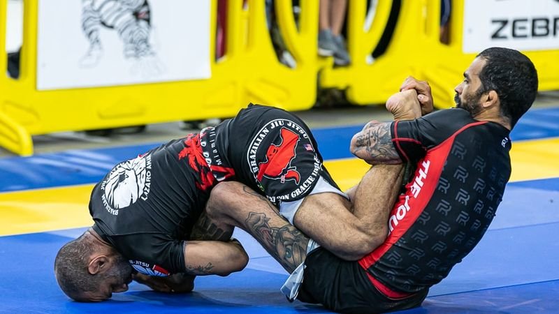 Straight ankle lock from ashi garami at a no-gi BJJ competition