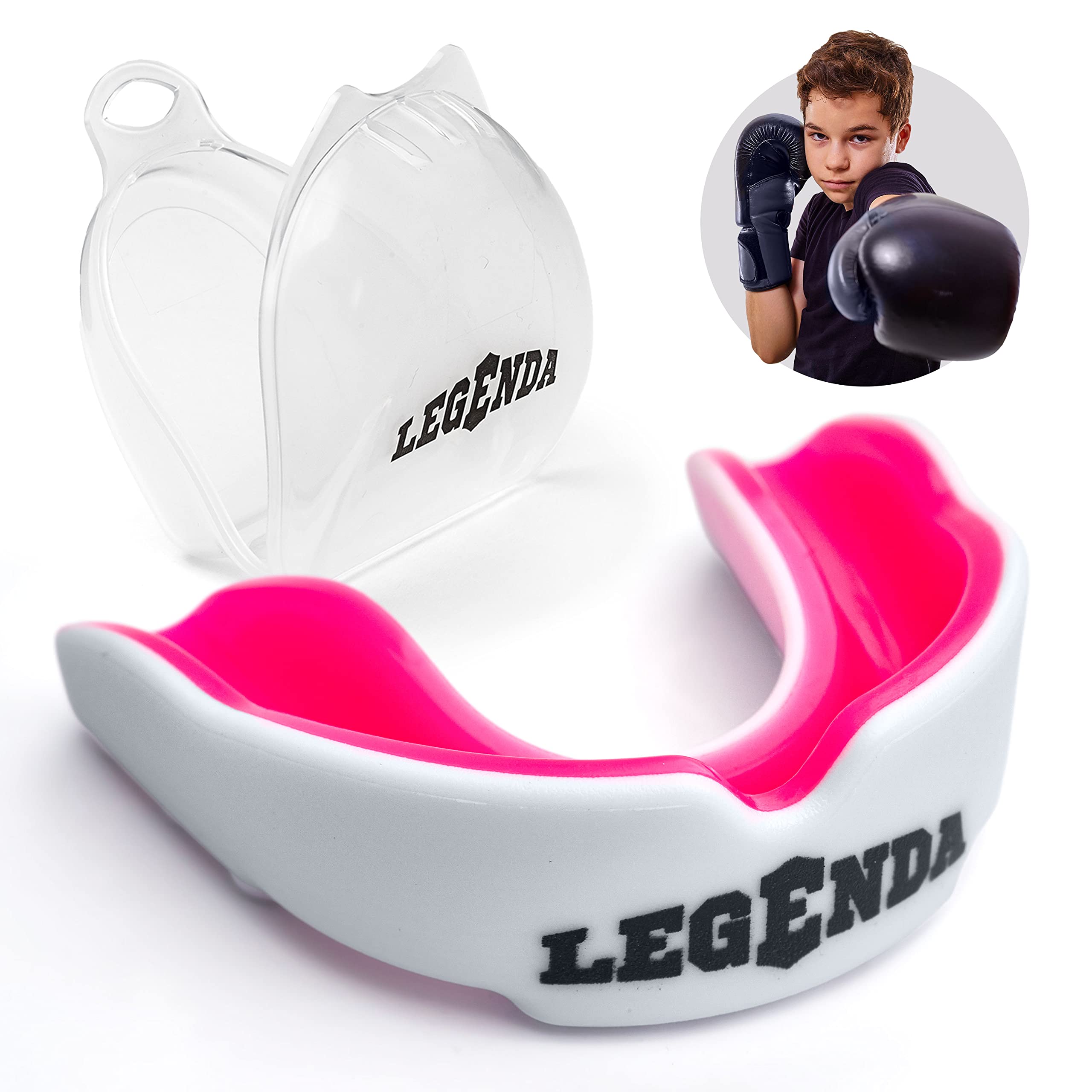 Legenda Sports Mouthguard for Kids (w/Case), Professional Mouthguard for Boxing, MMA, Karate, Football, BJJ, Martial Arts,...