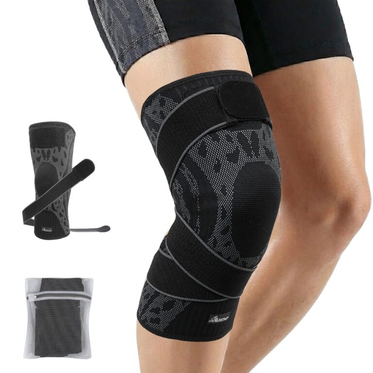 BLISSTAO Wrestling Knee Pad, BJJ Knee Sleeve with Detachable Straps – Anti-Slip Compression Brace with Full Knee Cap Prote...