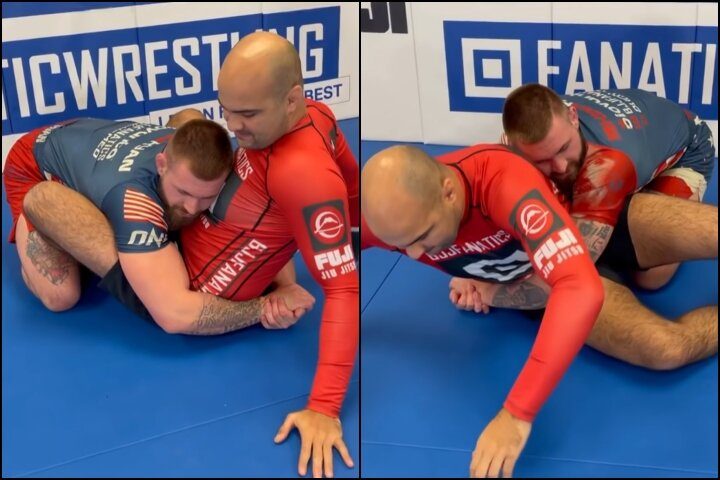 Body lock pass no gi grappling demonstration with rashguard control