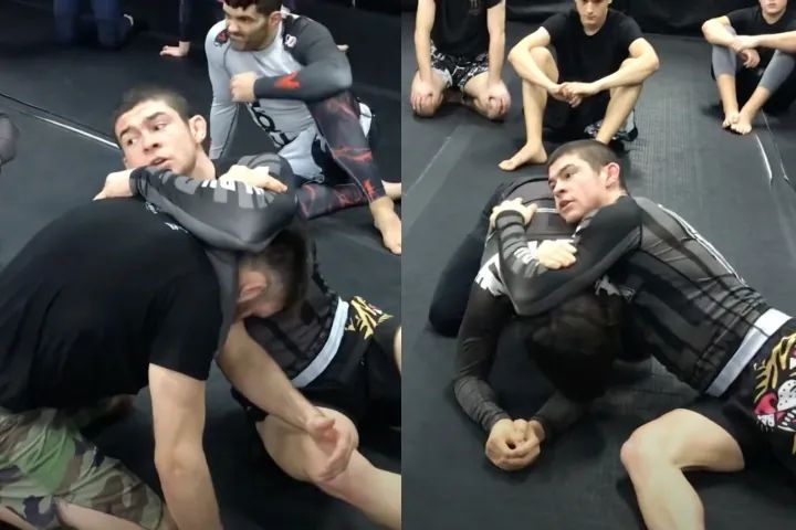 No-gi darce choke drilling and training partner reps