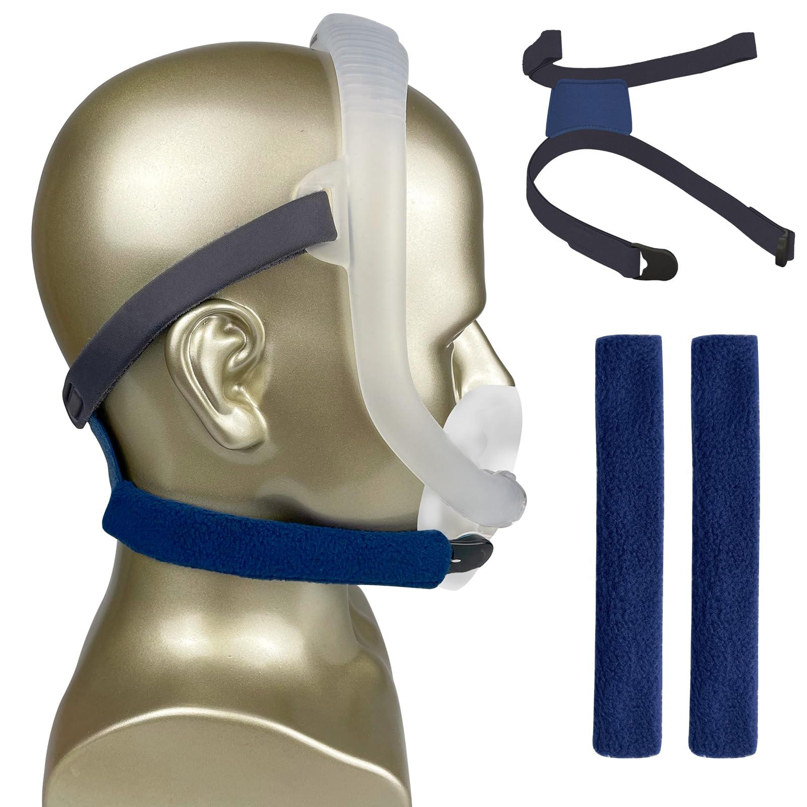 Yvesun Airfit F30I CPAP Headgear Replacement Straps With 4 Magnetic Clips and 2 Strap Covers Fit for AirFit F30i Full Face CP