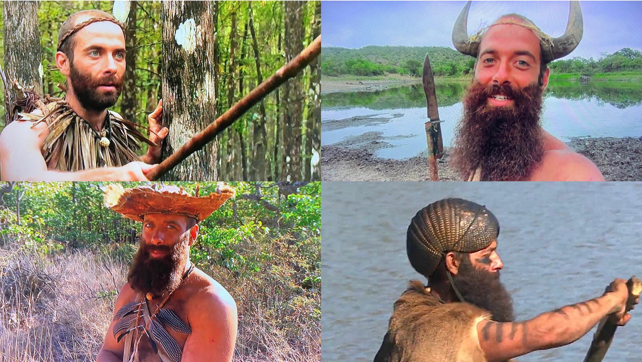 r/nakedandafraid - Ryan loves his headgear and accessories. PS: he's officially my NAA crush. Who's yours?