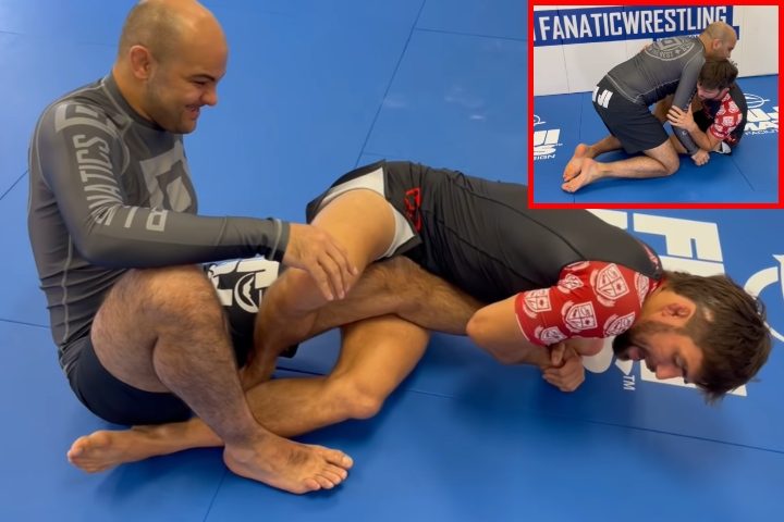 Garry Tonon demonstrating a no-gi heel hook setup