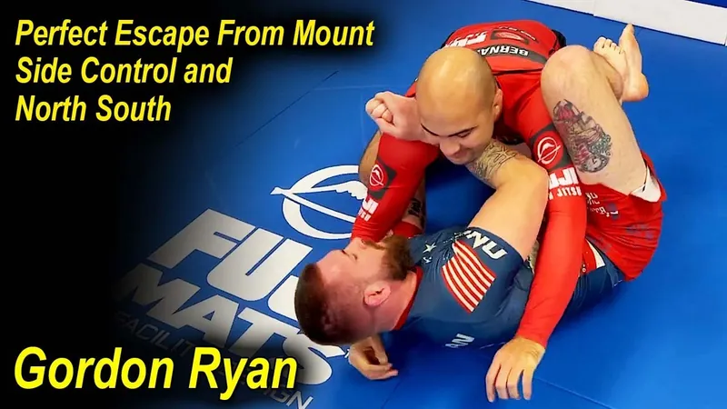 Gordon Ryan demonstrating a north south escape in no-gi BJJ