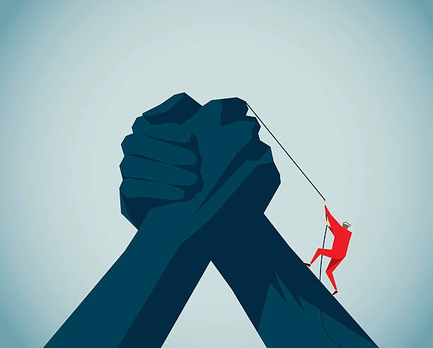 arm wrestling - grappling wrestling stock illustrations