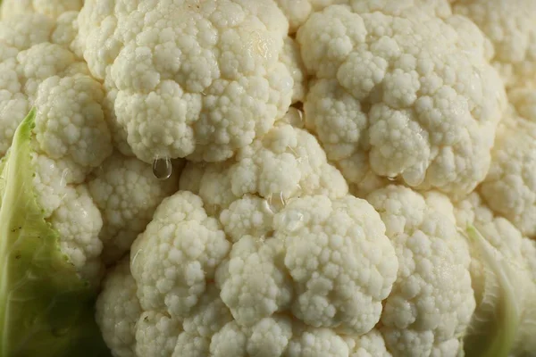 Closeup View Fresh Whole Cauliflower Background — Stock Photo, Image