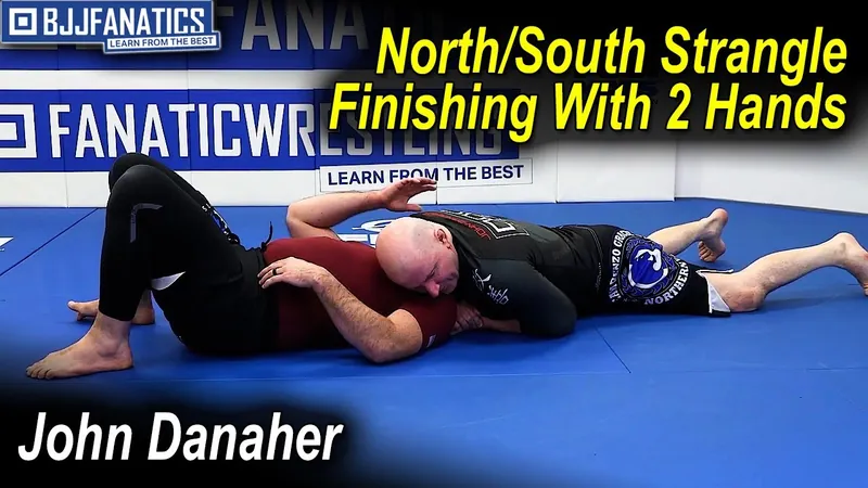 John Danaher demonstrating the north south strangle in no-gi