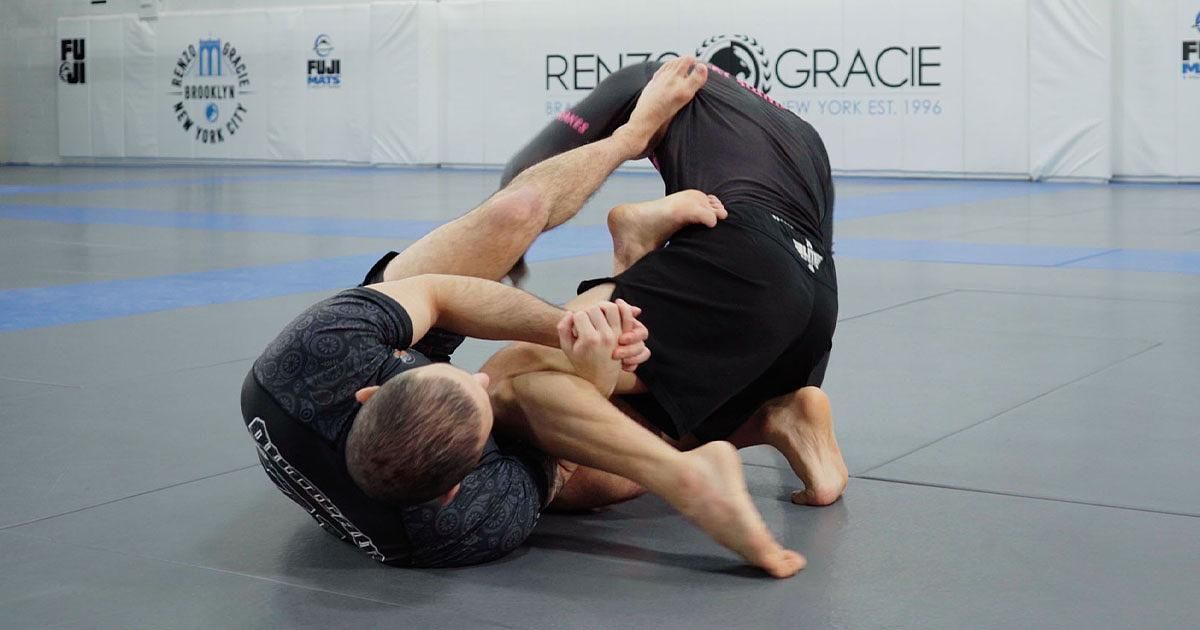 K guard BJJ no-gi position demonstration at Renzo Gracie Brooklyn academy