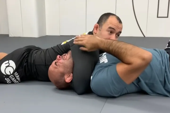 Marcelo Garcia applies the north south choke in no-gi BJJ