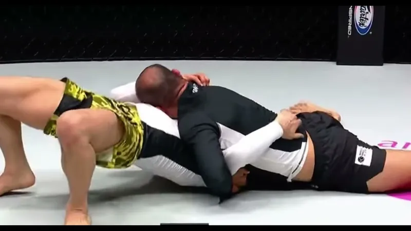 Marcelo Garcia hits a north south choke at ONE Championship in no-gi