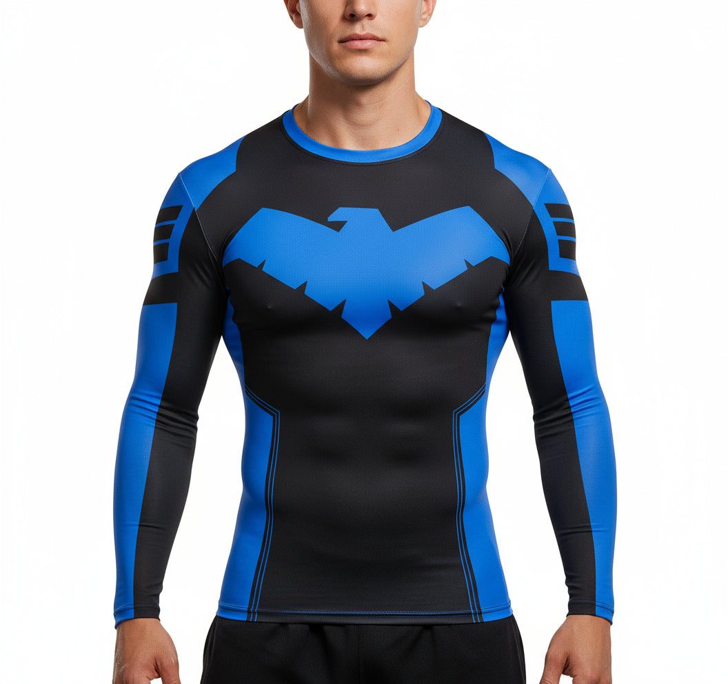 Nightwing 'Dick Grayson' Long Sleeve Dri-Fit Rashguard-RashGuardStore