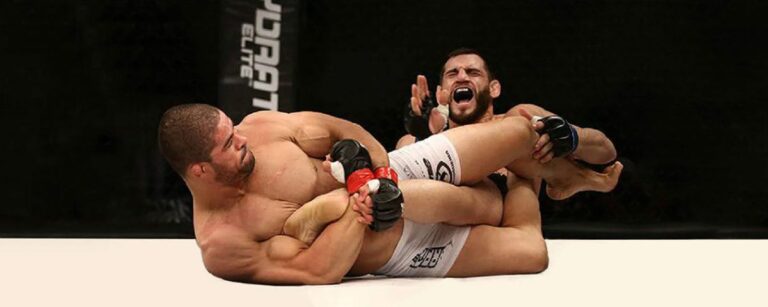No-gi heel hook submission finish in competition