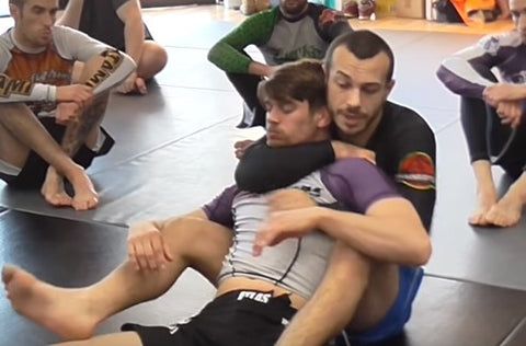 Rear naked choke no gi figure four lock palm to bicep