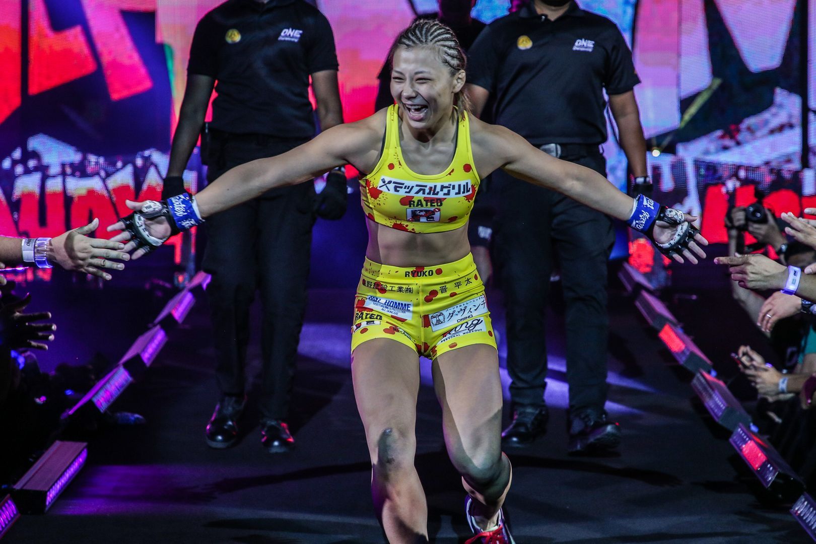 Ayaka Miura, ONE Championship's scarf-hold americana specialist, in competition action