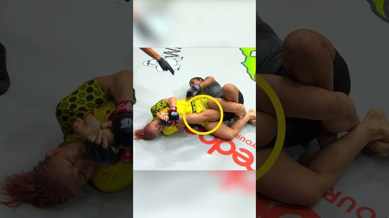 Ayaka Miura applies americana submission from scarf hold to Denice Zamboanga in ONE Championship no-gi match