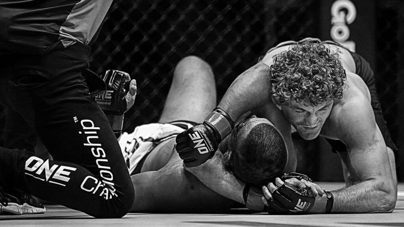 Arm triangle from side control in no-gi MMA, similar shoulder pressure to the von flue choke