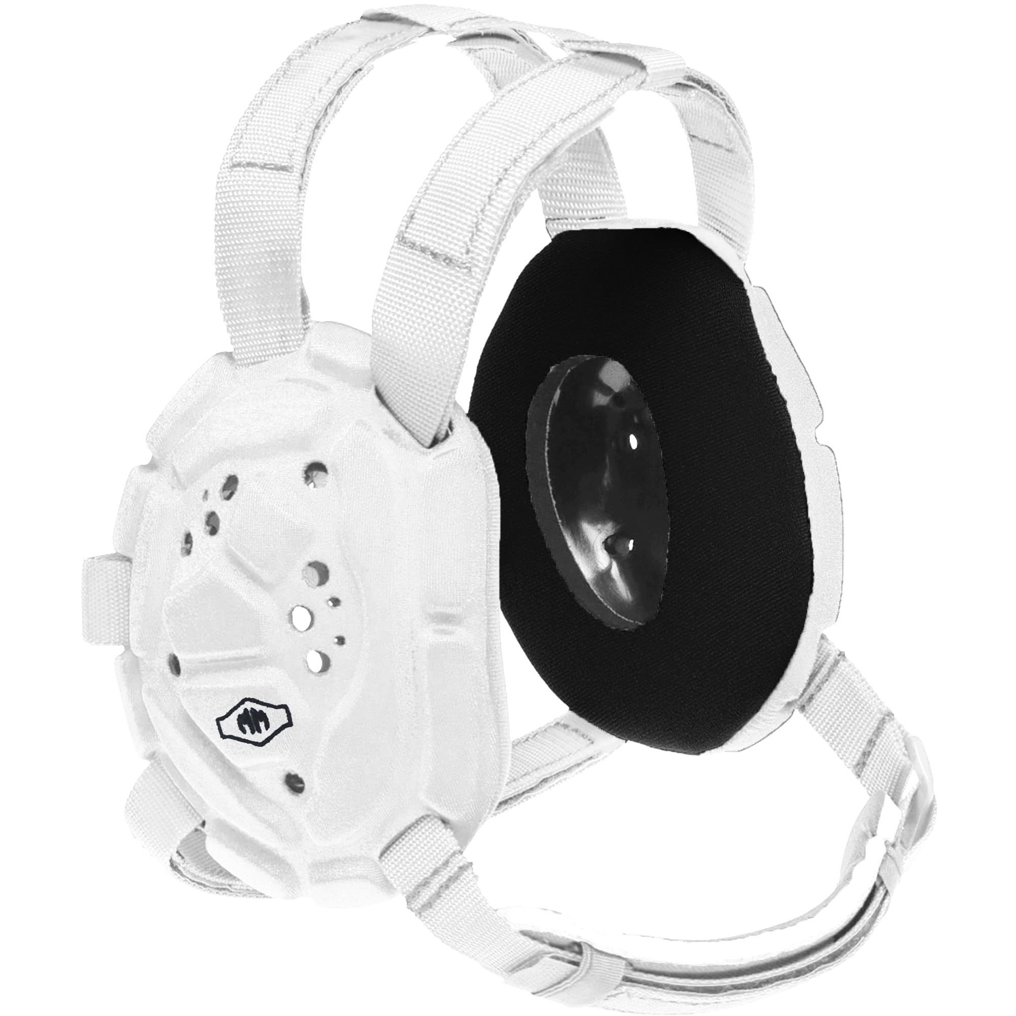 Matman Medalist Adult Wrestling Headgear – Easy-Adjust, Snug Fit Protective Headgear for Wrestling, BJJ & MMA(Gold) (White)