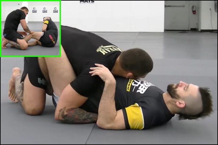 Lateral knee push to finish the body lock pass