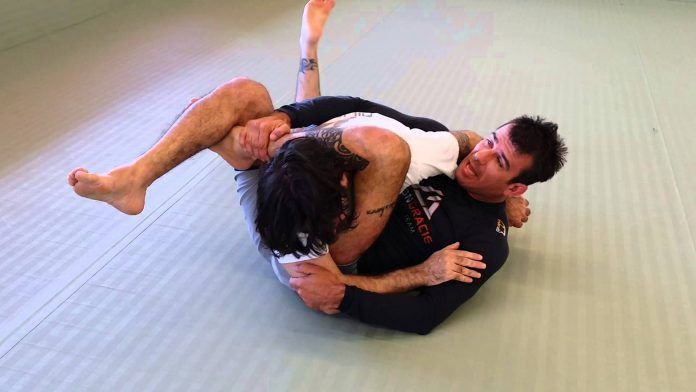 no-gi BJJ training reverse triangle choke drilling