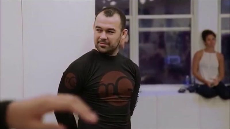 Butterfly guard drilling in a no-gi jiu-jitsu class