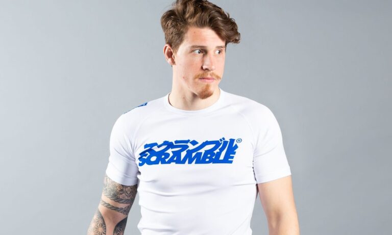 Scramble Shiai rashguard front view