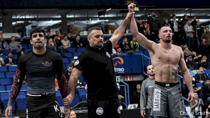 Craig Jones getting his hand raised after a no-gi heel hook win