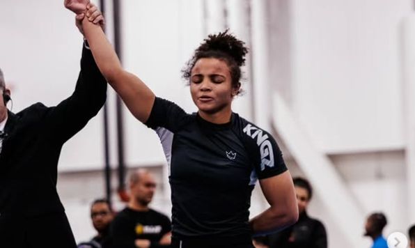 No-gi competitor after passing IBJJF uniform inspection