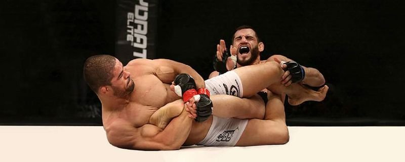Inside heel hook finish from the 50/50 position in no-gi grappling