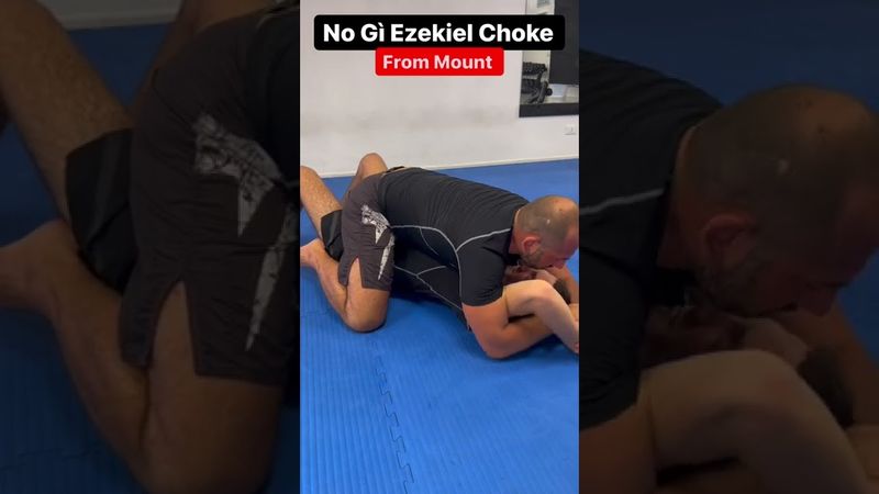 No gi Ezekiel choke from mount tutorial position