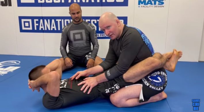 No-gi guard passing system demonstrated by John Danaher in rashguards