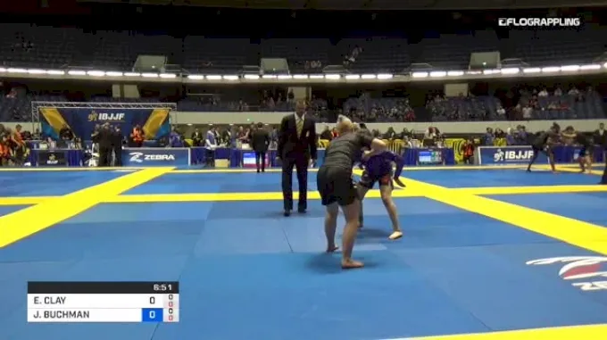 No-gi grappling match at IBJJF No-Gi Worlds, referee overseeing competitors in fitted rashguards