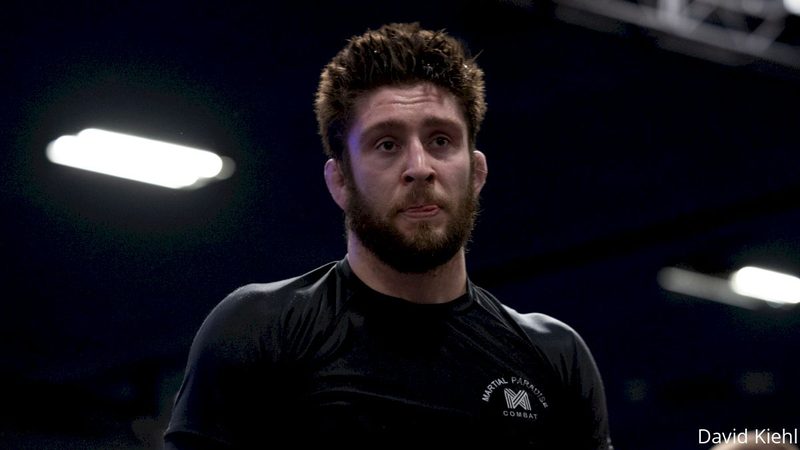 Professional no-gi grappler competing in a submission grappling event