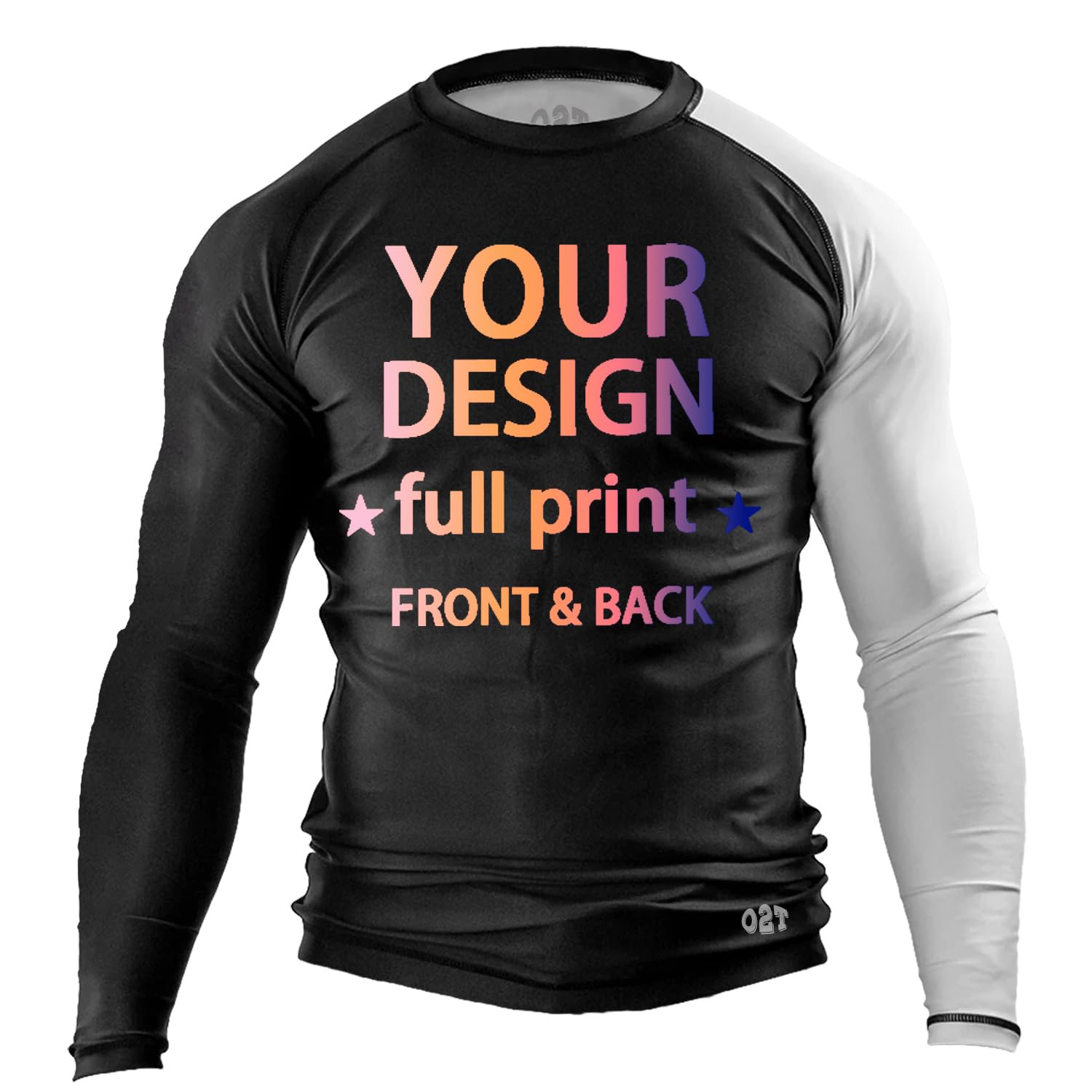 O2TEE Personalized Design Ranked Rashguard Compression Training Rash Guard for MMA BJJ Wrestling
