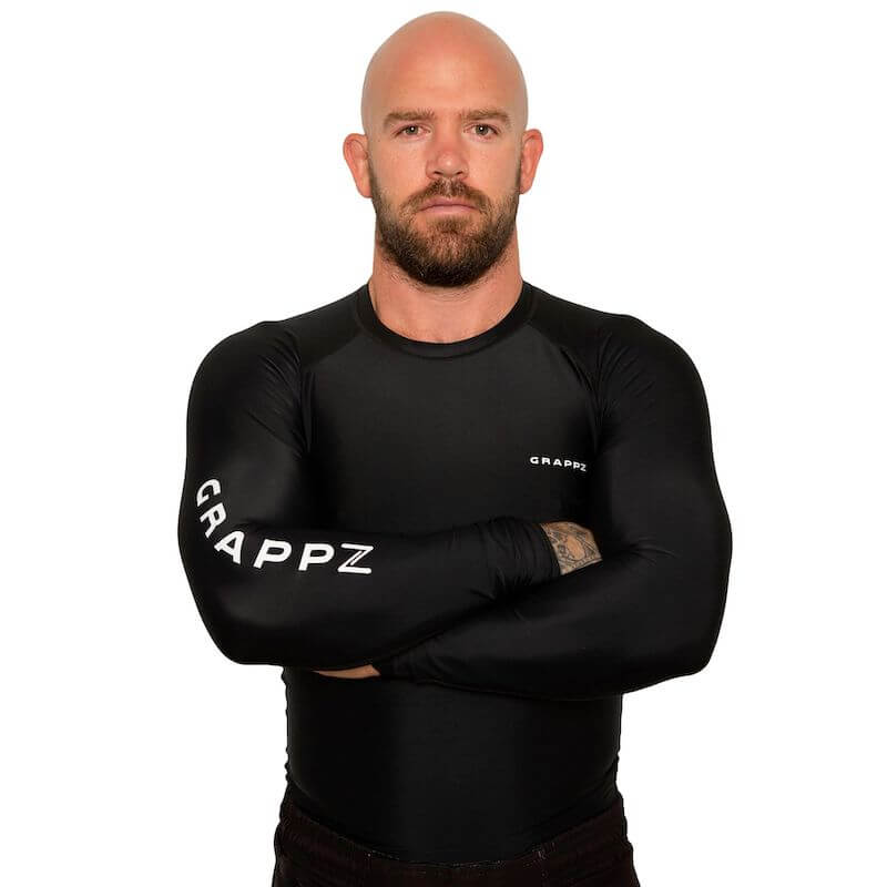 Black Grappz long sleeve compression rashguard shirt