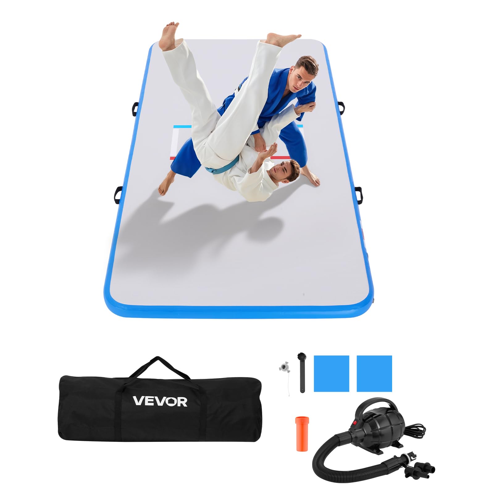 VEVOR Wrestling Mat, Martial Arts Thick Mat for Home Gym Exercise, PVC or Inflatable Training Mats with Circles,for Gymnas...