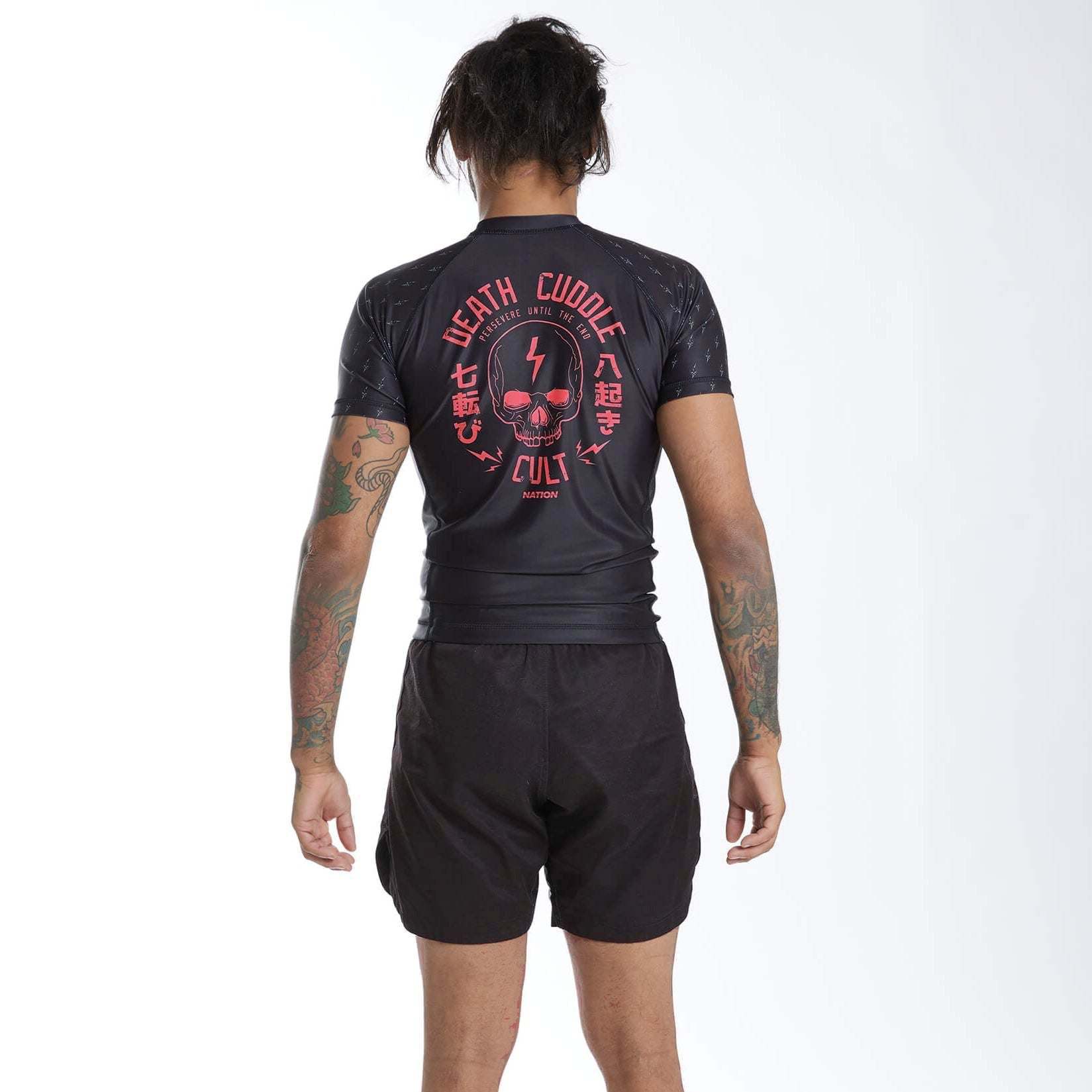 Death Cuddle BJJ rash guard for no-gi Brazilian Jiu Jitsu training