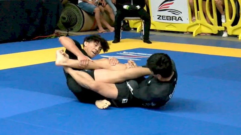 Straight ankle lock entry from a single-leg X leg entanglement in no-gi competition