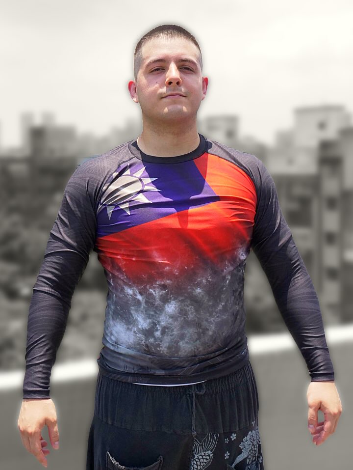 Taiwan Theme Grappling Rashguard - Long Sleeve